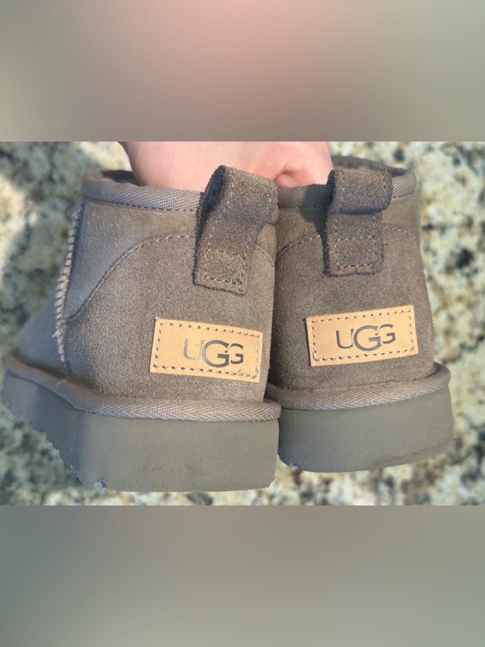 Ugg Grey Classic Ultra Mini Boots Size 7 - Picture 9 of 9